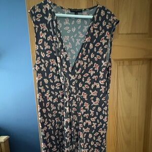 Banana Republic Brown Sleeveless Wrap Dress